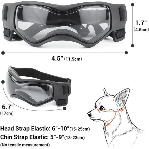 Dog Goggles Small Breed, Dog Sunglasses for Small Breed UV Protection Eyewear - Picture 5 of 7